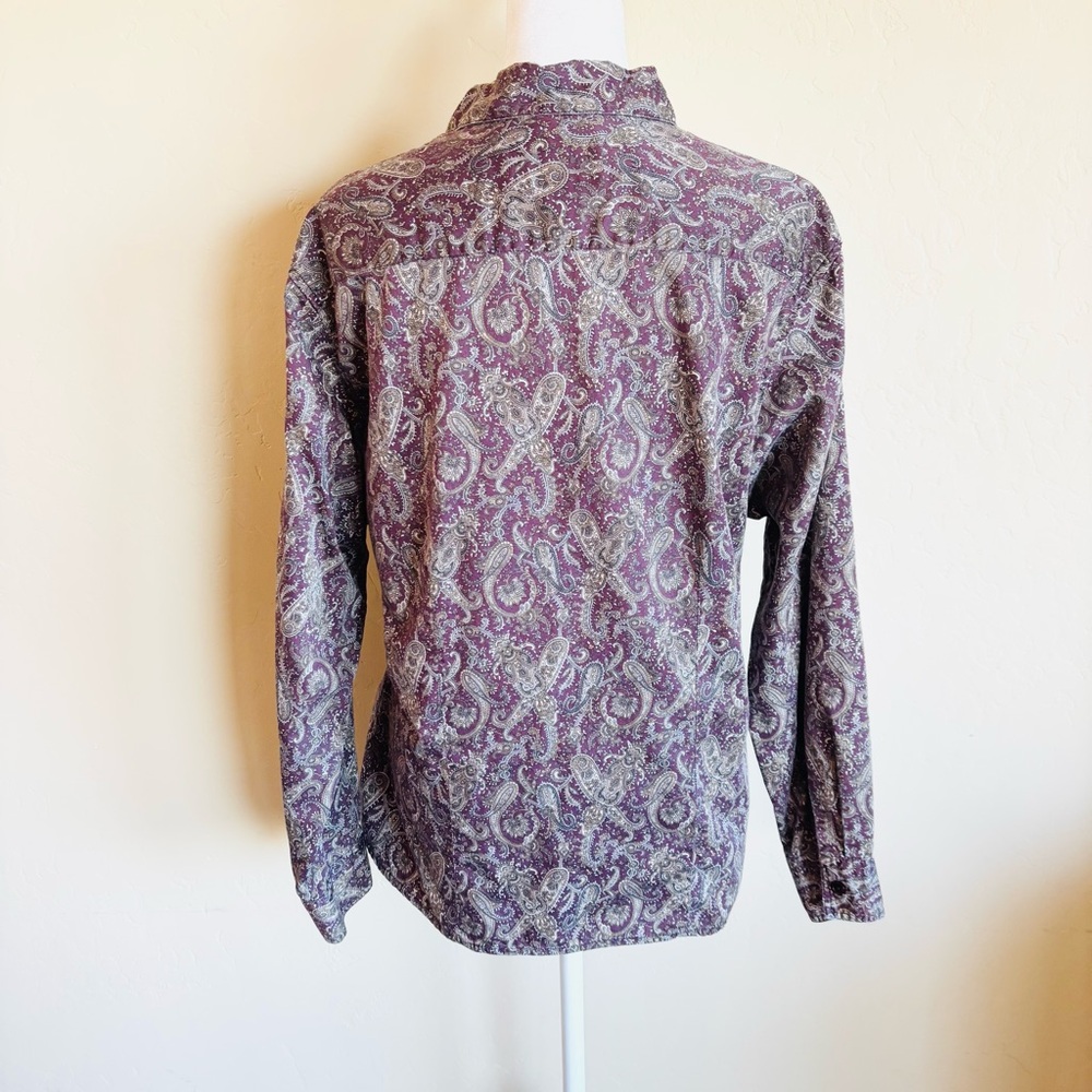 Vintage 1990’s Paisley Button Down Collard Shirt - Picture 4 of 10